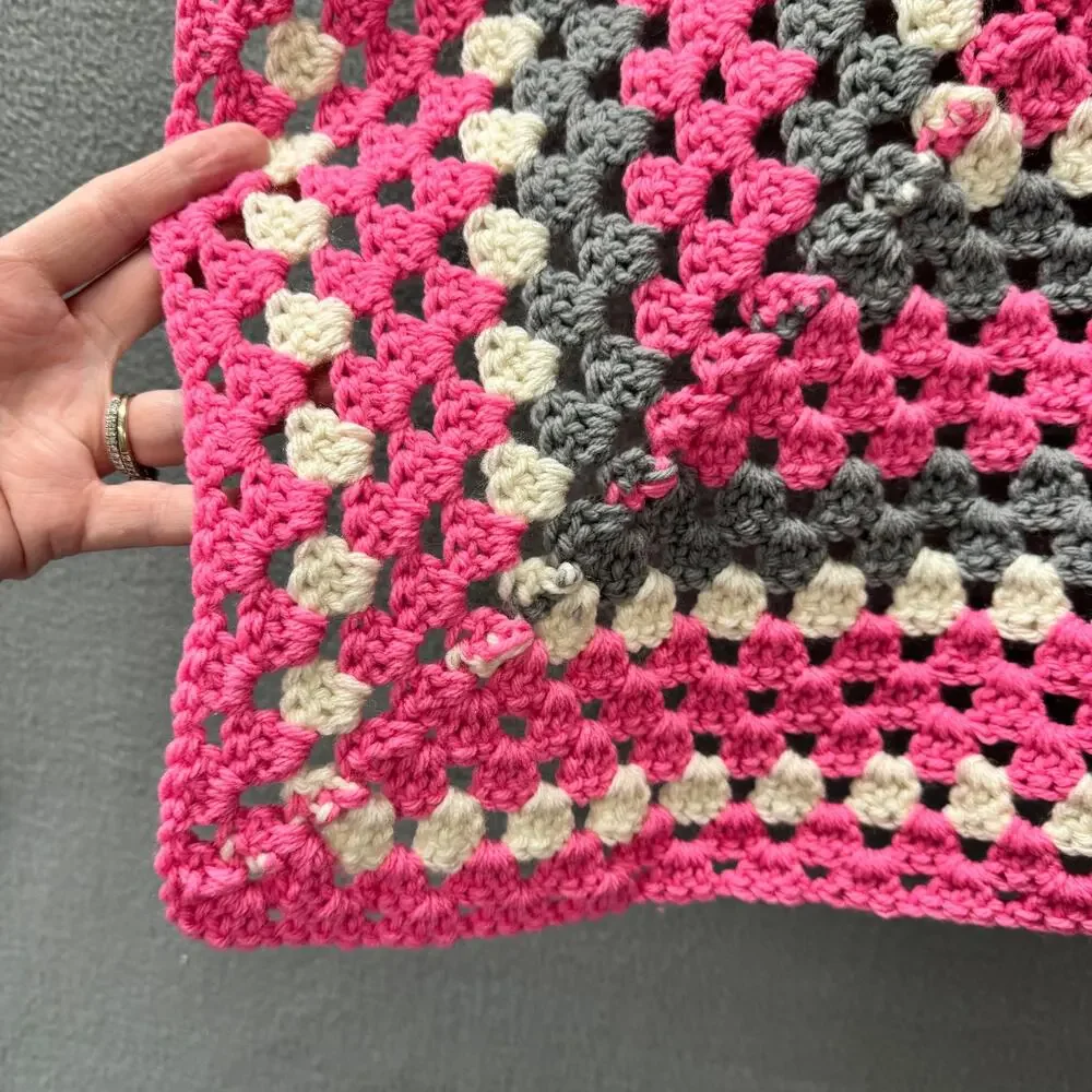 UNISEX Baby Blanket Handmade Classic‎ Retro Look Afghan NWOT STYLE #830